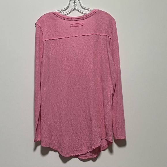 We The Free Betty Slouchy Lightweight orchid cotton blend Long Sleeve Pocket Tee - Picture 5 of 6